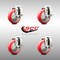 Service Caster 4 Inch 316SS Red Polyurethane Wheel Swivel Bolt Hole Caster Set with Brake SCC SCC-SS316BH20S414-PPUB-RED-TLB-4 - alternate 3